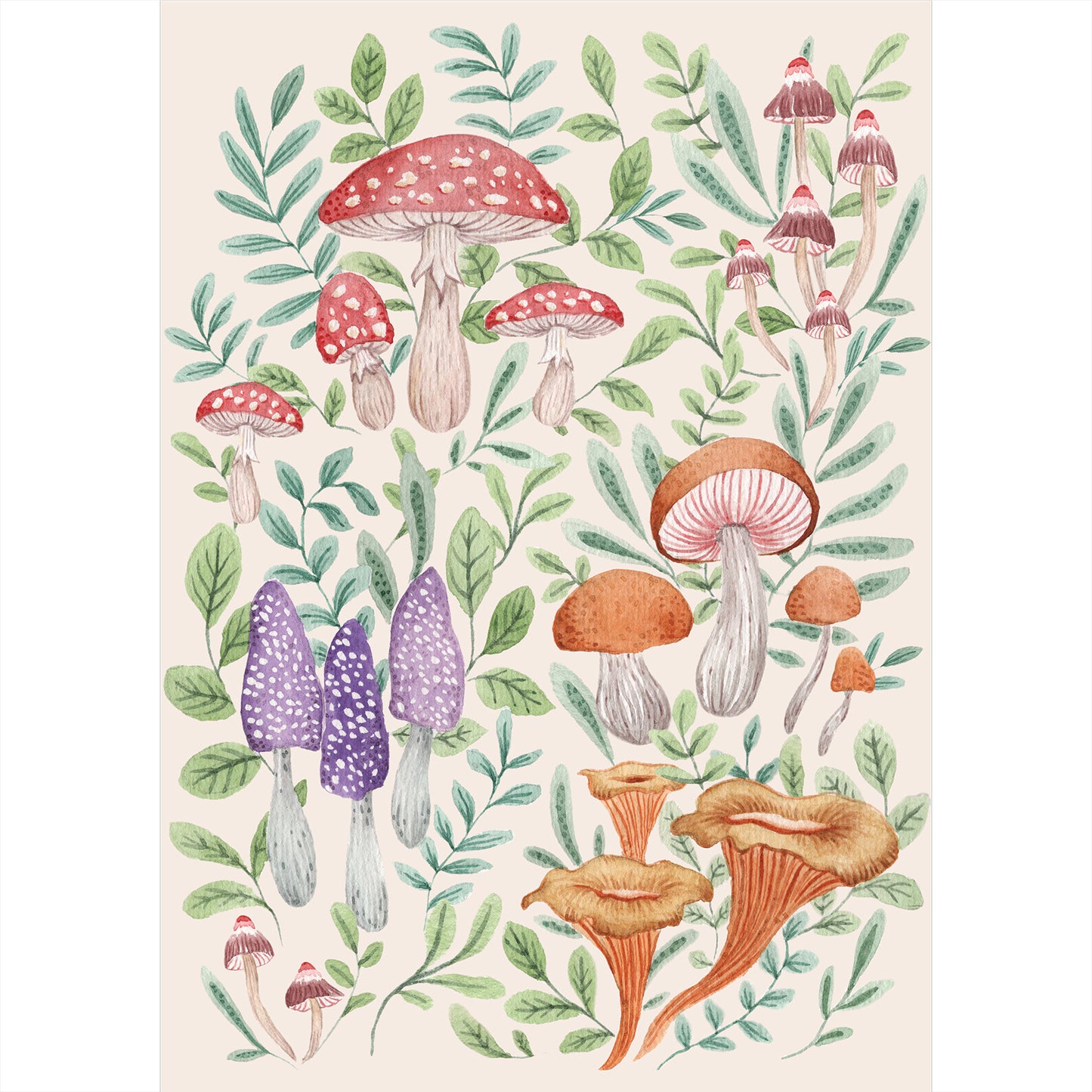 'Funghi & Flora' Art Print