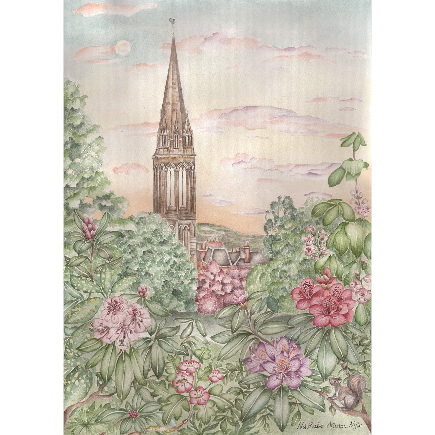 'Queens Park Sunset' Art Print