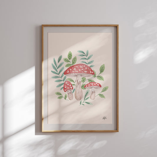'Amanita' A5 Art Print