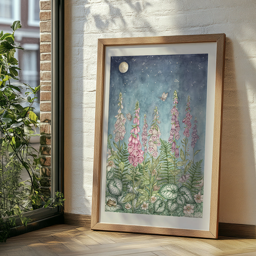 'Foxglove Fable' Art Print