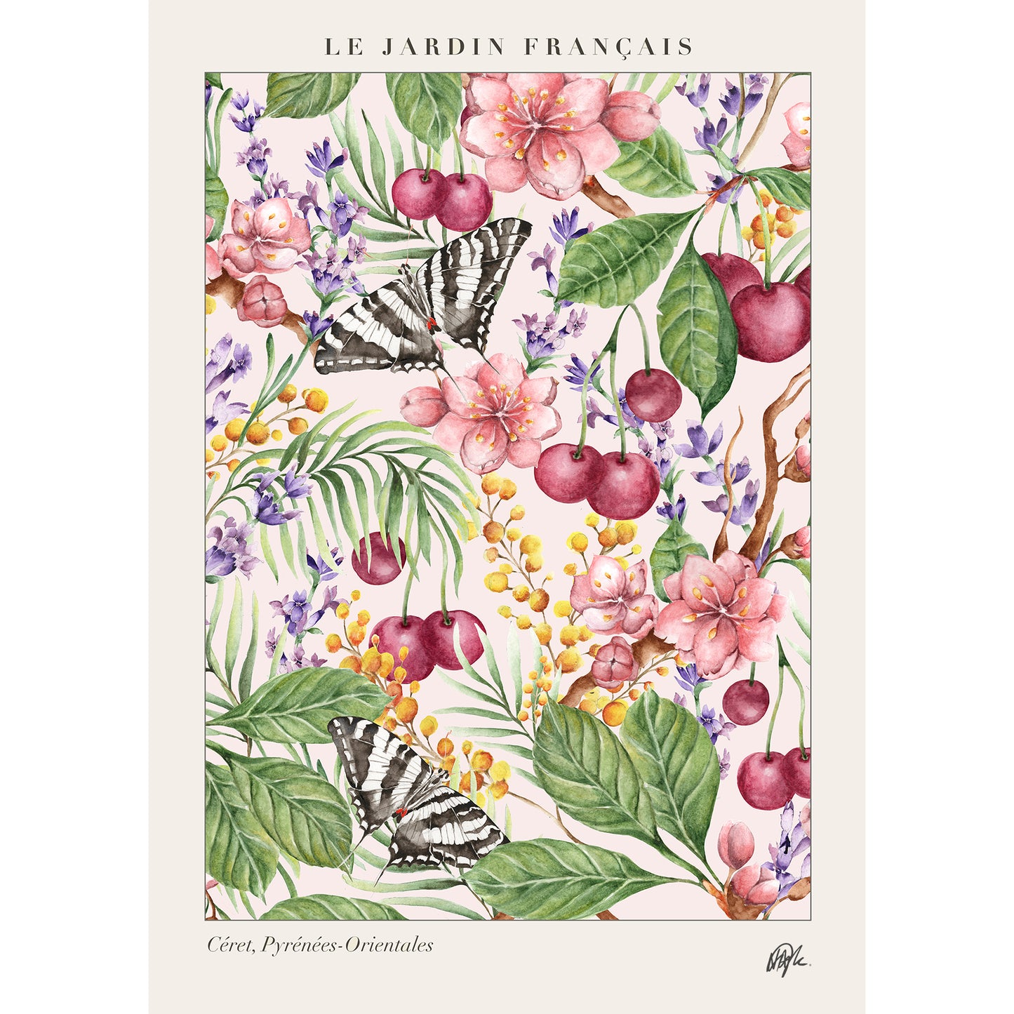 'Jardin Français' Art Print