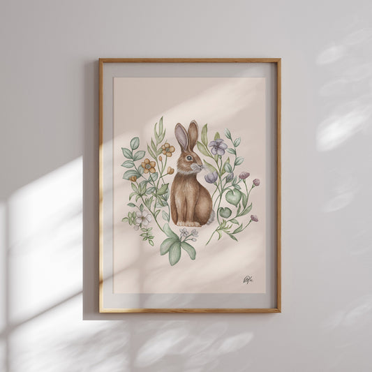 'Bunny' A5 Art Print
