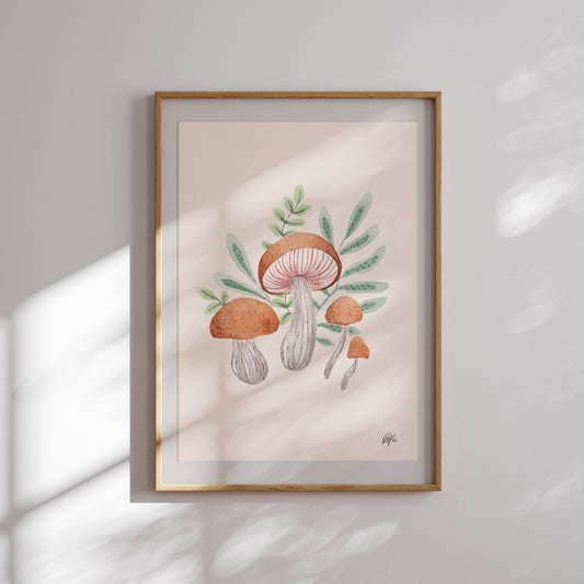 'Porcini' A5 Art Print