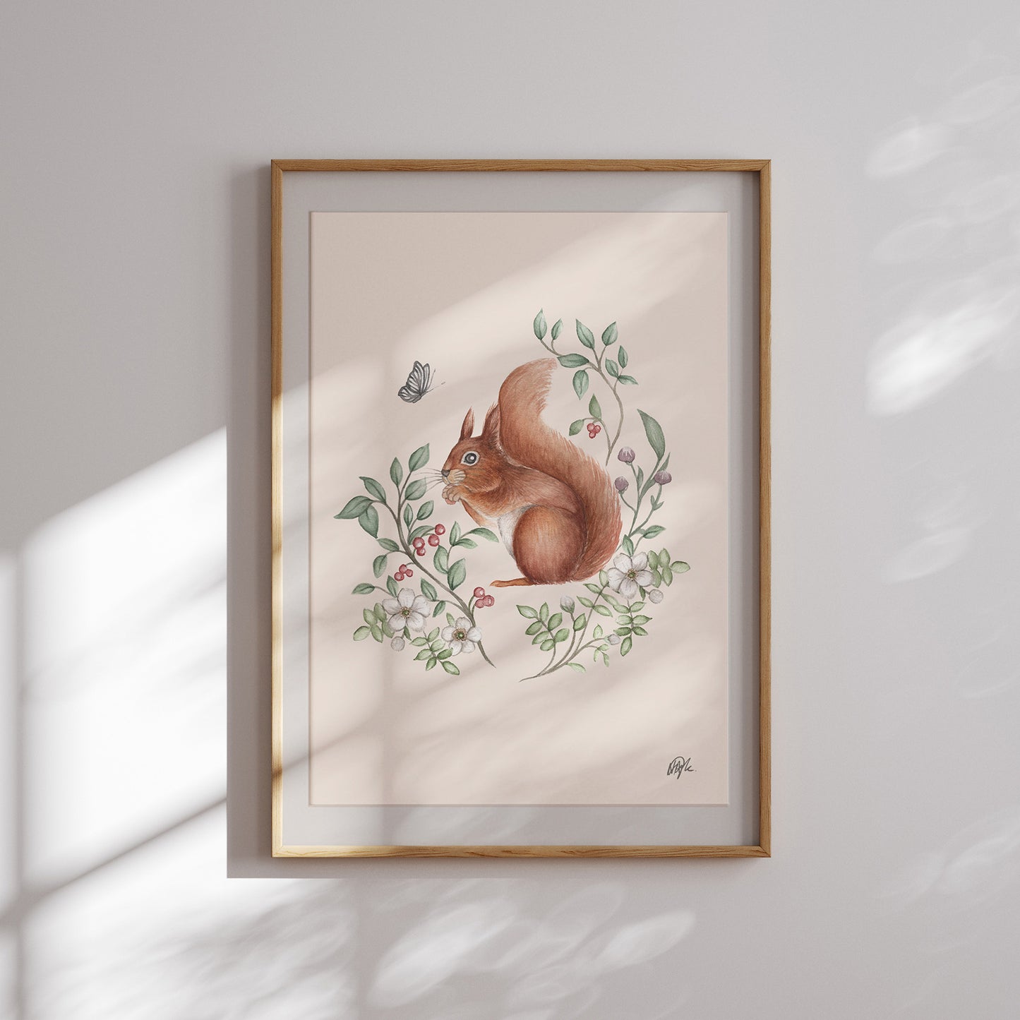 'Red Squirrel' A5 Art Print