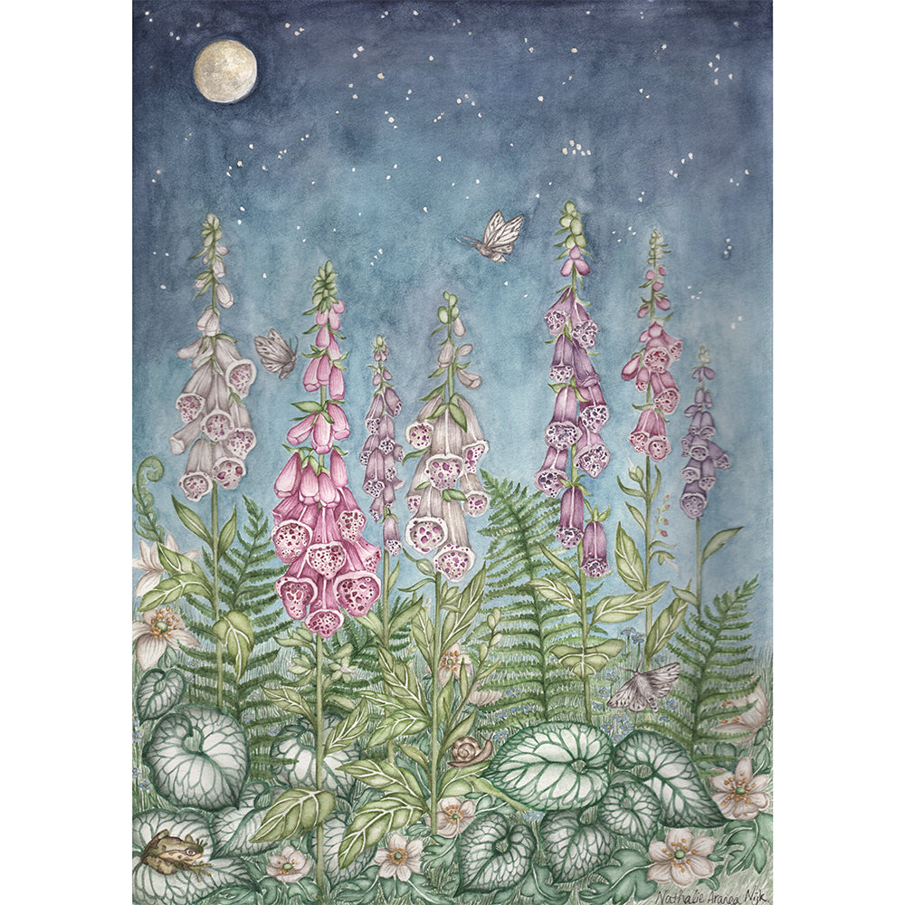 'Foxglove Fable' Art Print